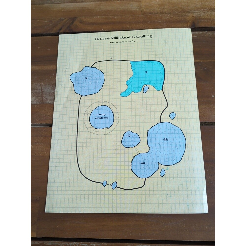 TSR 1992 House Millithor Dwelling Dwelling Battle Maze Sheet